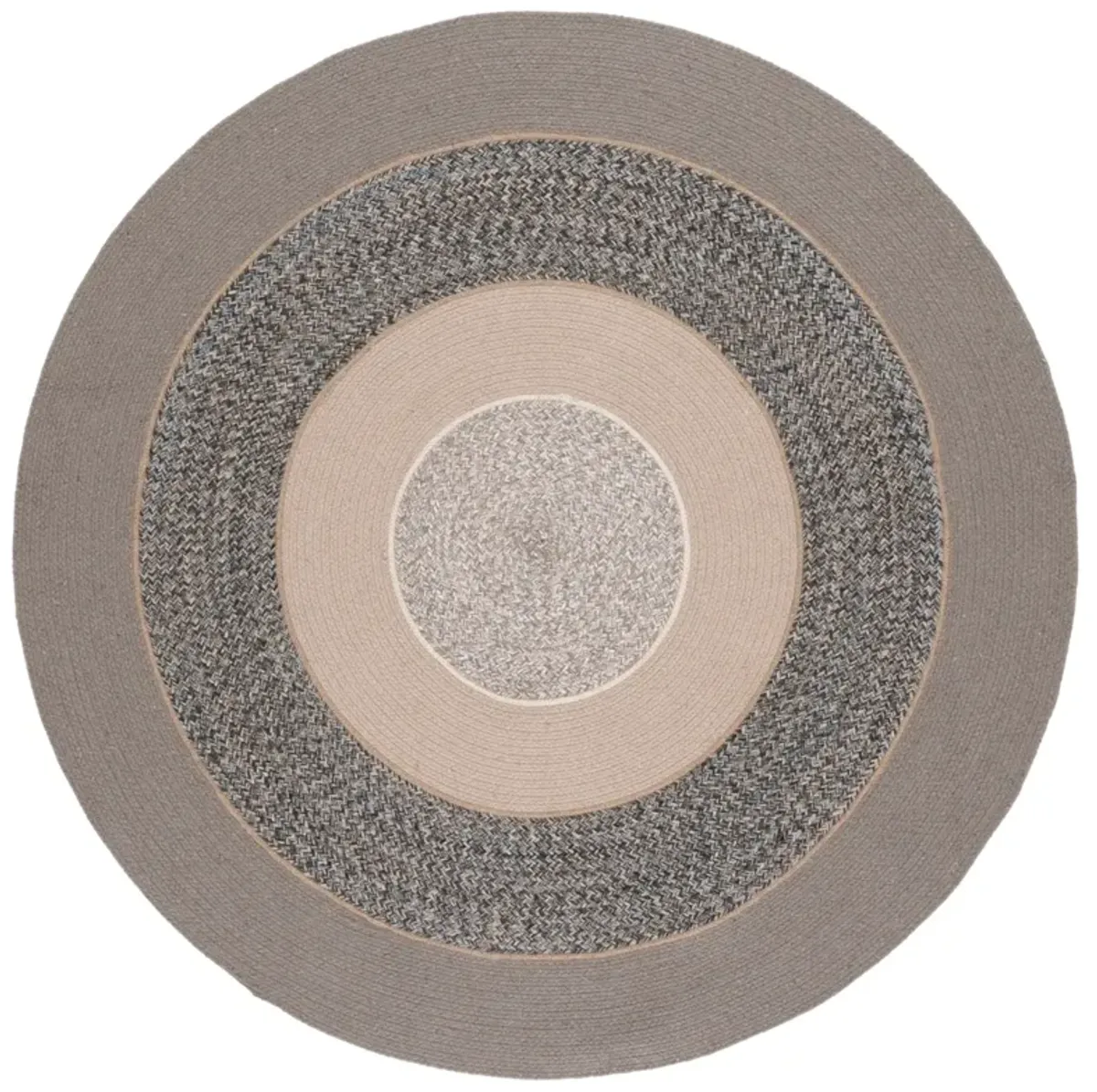 BRAIDED 751 DARK GREY  5' x 5' Round Round Rug