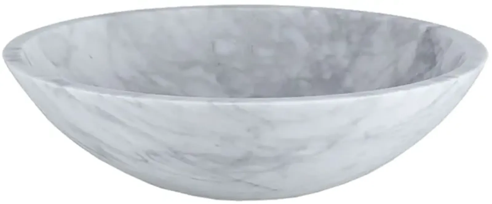 Round Stone Vessel - White Carrara Marble