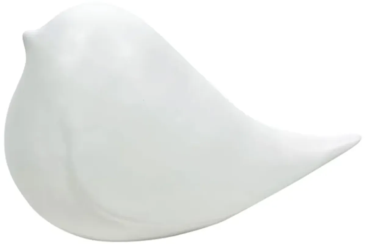 Cer, 8" Chubby Bird, White