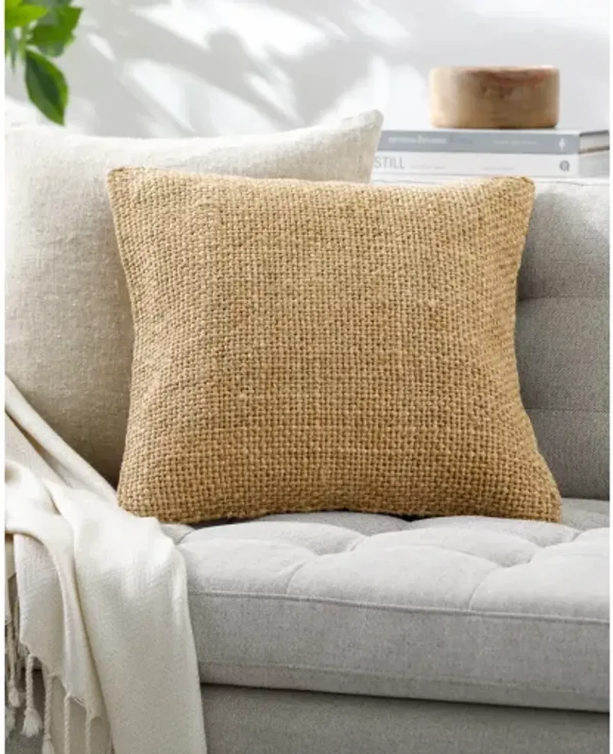 Meerut MUT-001 18"L x 18"W Accent Pillow  - Poly Insert