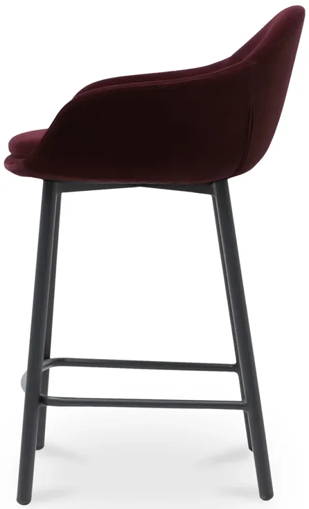 Emily Counter Stool Wine Velvet