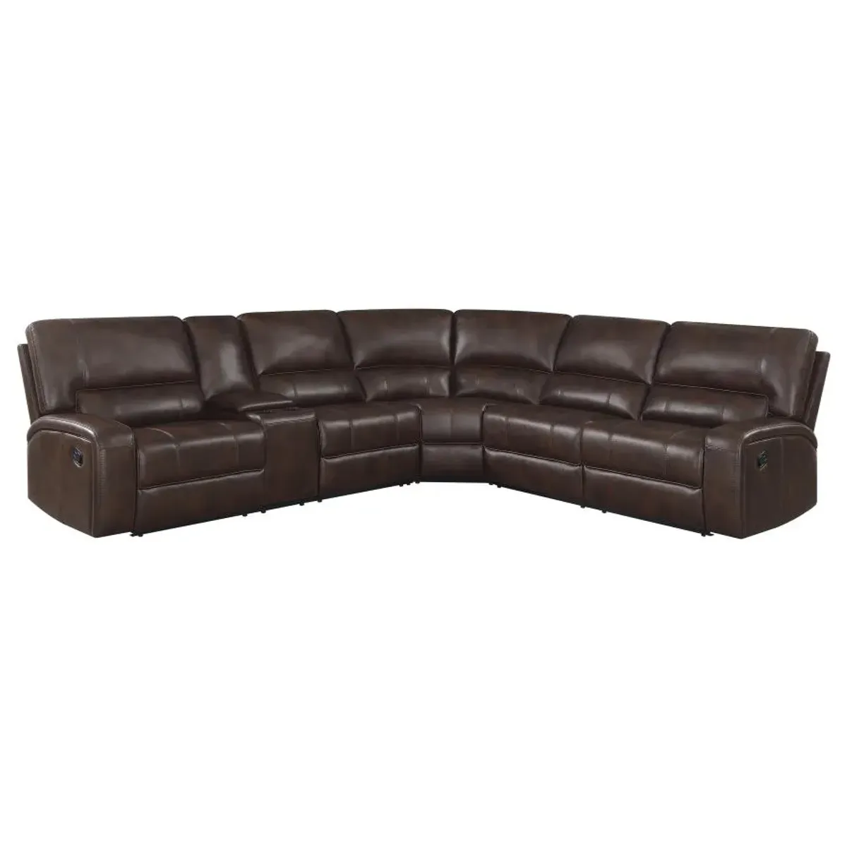 Brunson 3-piece Upholstered Motion Sectional Brown