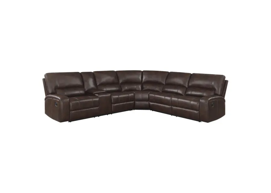 Brunson 3-piece Upholstered Motion Sectional Brown