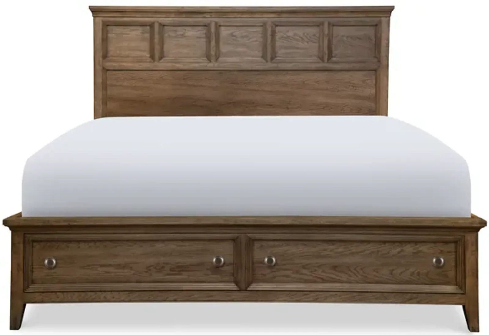 Forest Hills Complete Panel Bed With storage Footboard King 66