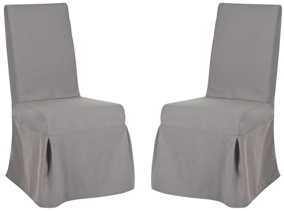 ADRIANNA 19''H LINEN SLIPCOVER CHAIR (SET OF 2)