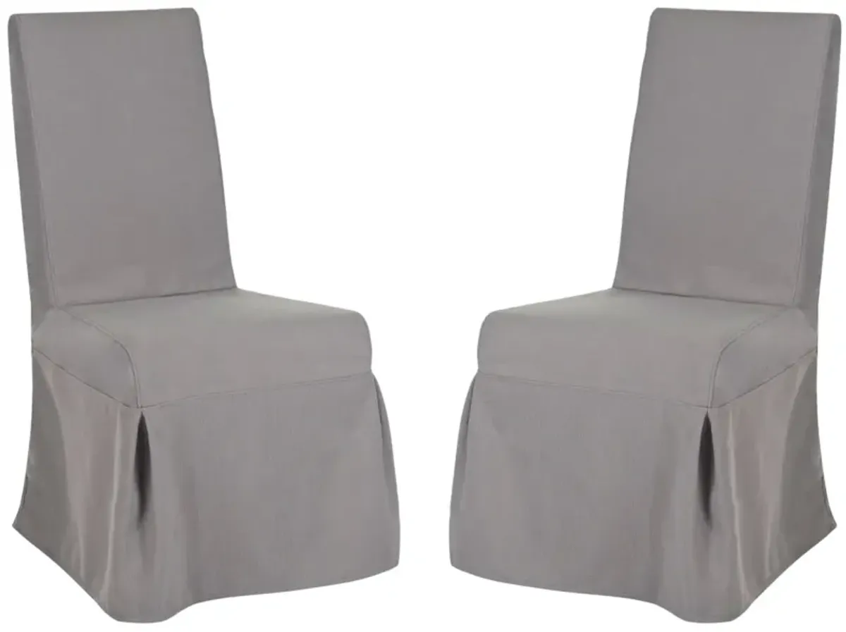 ADRIANNA 19''H LINEN SLIPCOVER CHAIR (SET OF 2)