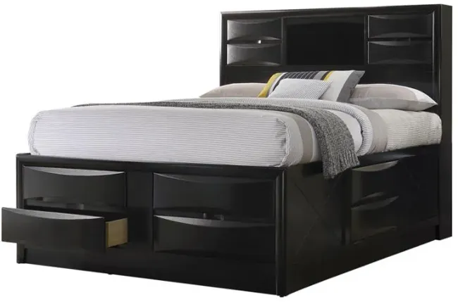 Briana Queen Platform Storage Bed Black