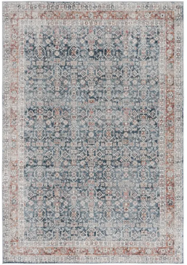 VINTAGE TABRIZ 202 BLUE  9' x 12' Large Rectangle Rug