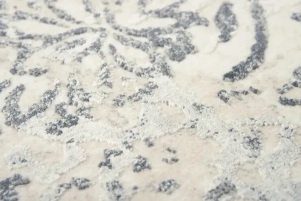 Chelsea Cream/Gray Vine/Scroll Polyester 2'7" x 9'6" Runner Rug