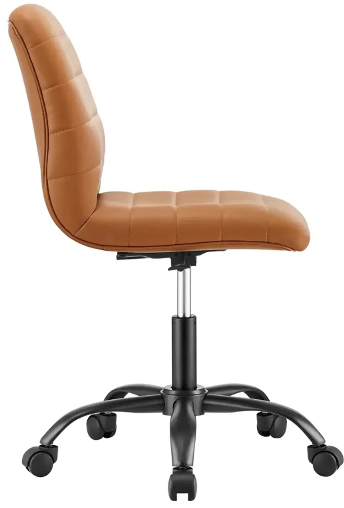 Ripple Armless Vegan Leather Office Chair