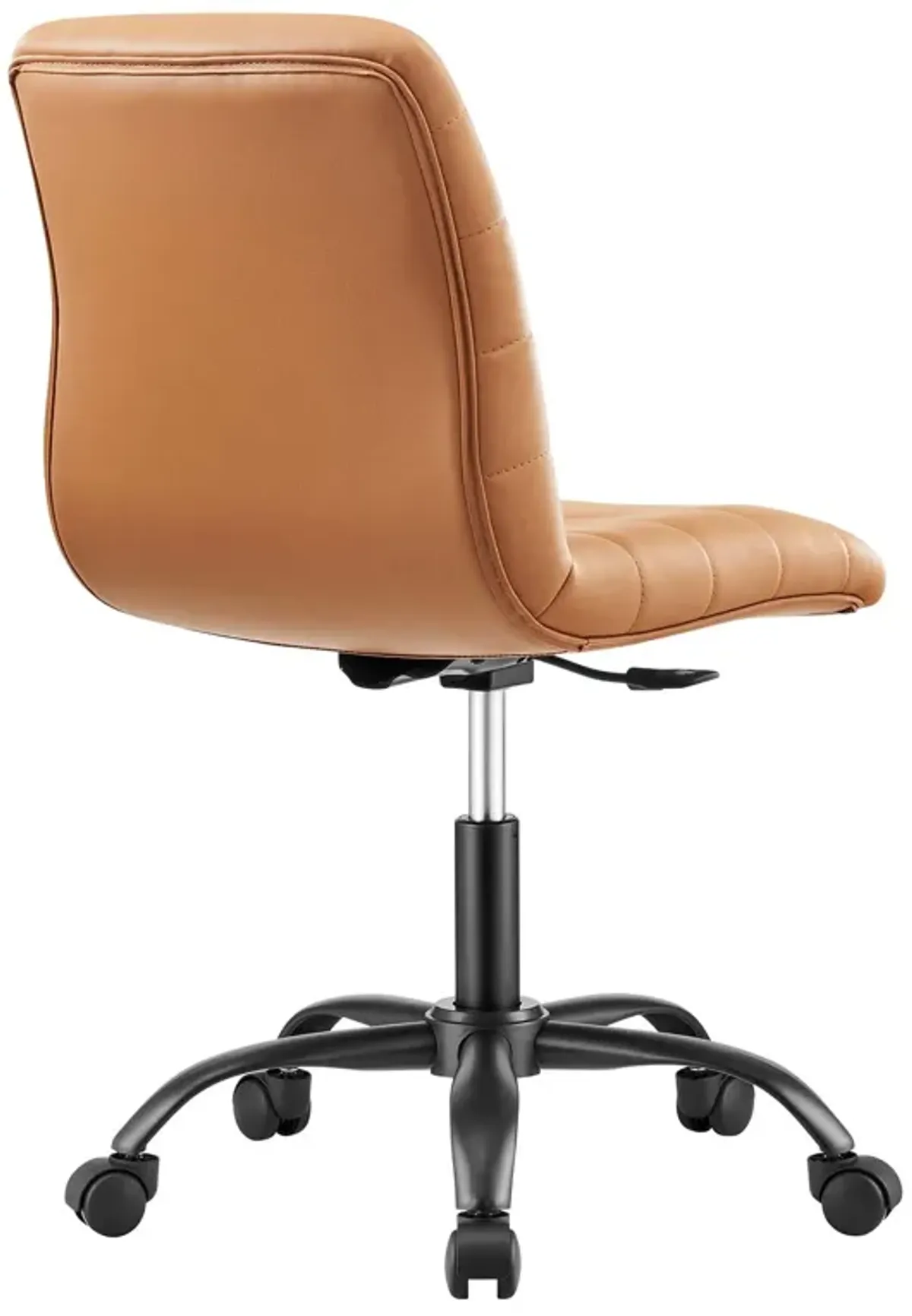 Ripple Armless Vegan Leather Office Chair