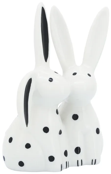 Porcelain 7"h Kissing Bunnies