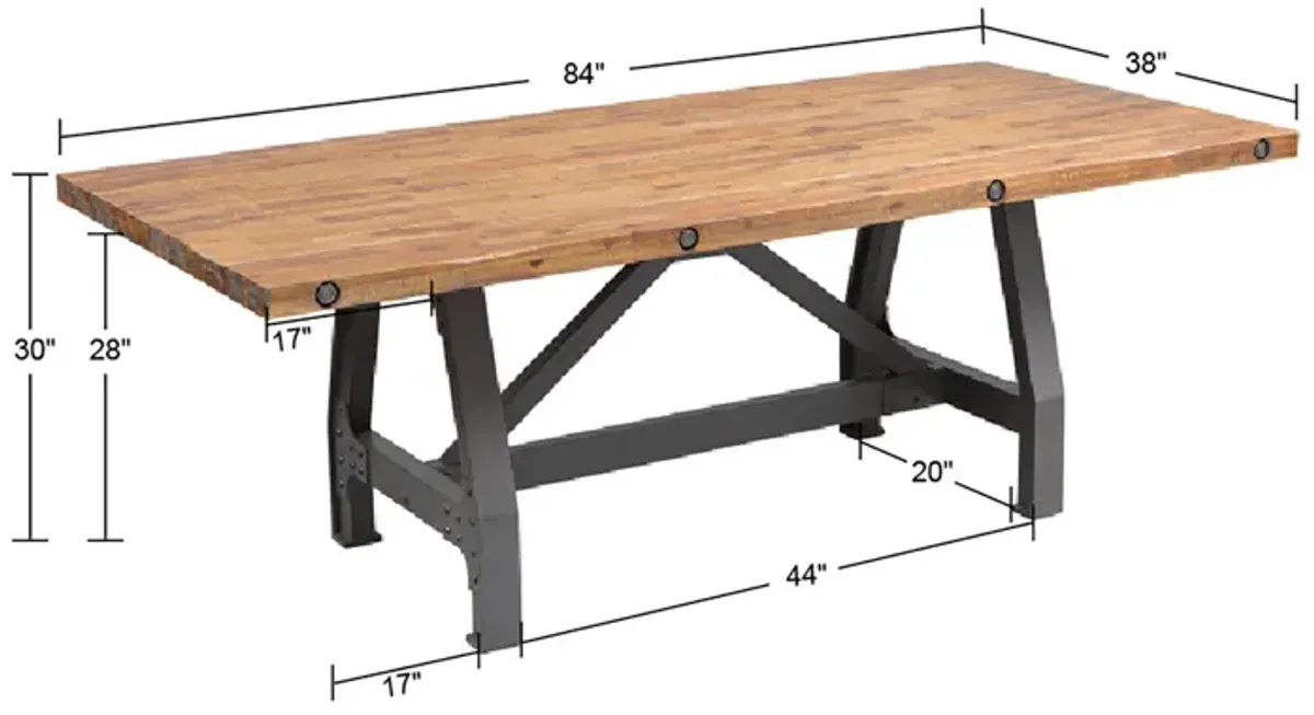 INK+IVY Lancaster Amber Rectangle Dining Table