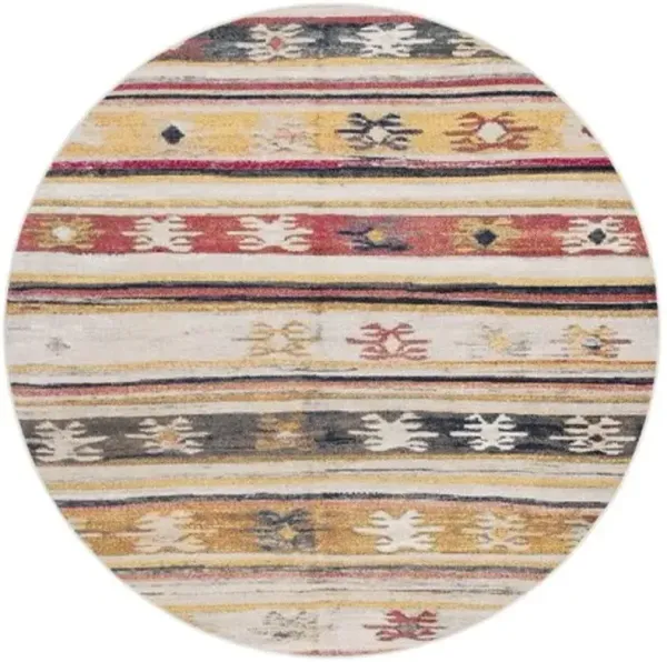 MONTAGE 238 Collection MTG238E-7R Taupe / Multi 6'-7" X 6'-7" Round