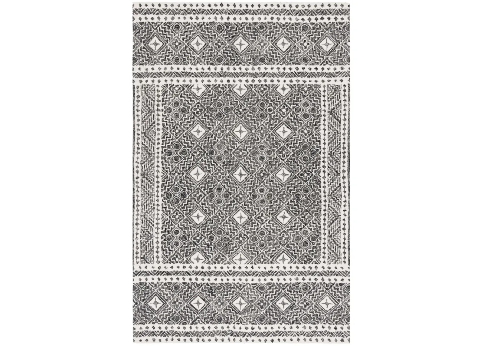 MICRO-LOOP 803 BLACK  5' x 8' Medium Rectangle Rug