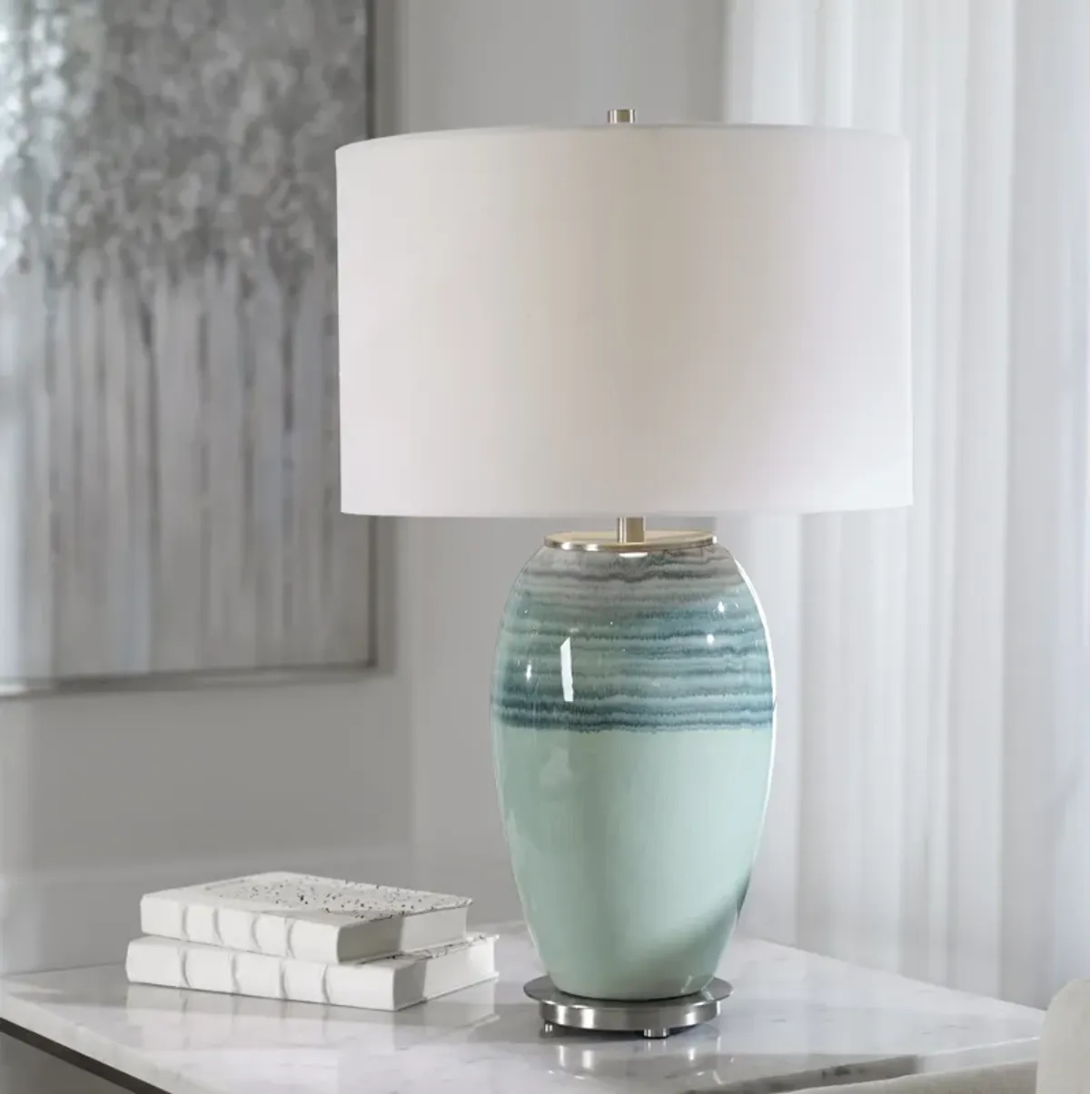 Caicos Teal Table Lamp