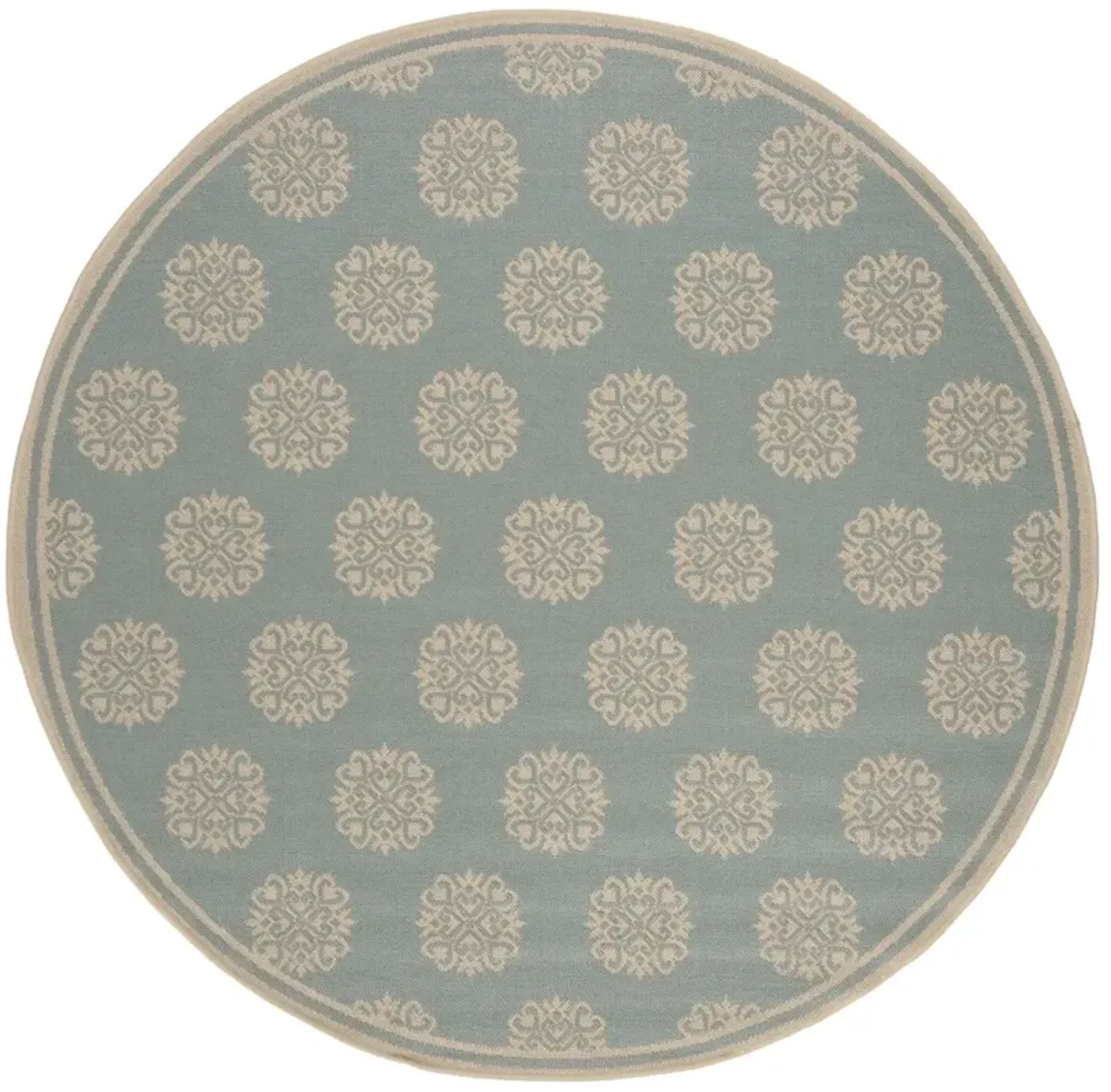 BEACH HOUSE 181 Blue 4' X 4' Round Round Rug