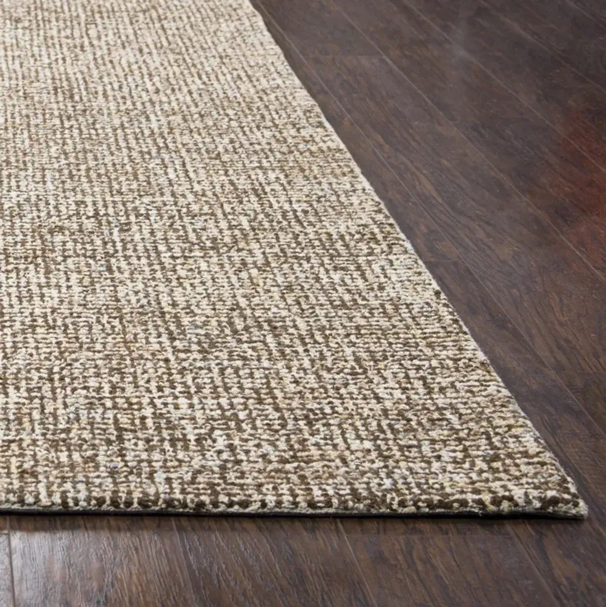 Brindleton Brown/Ivory Tweed Wool 8' x 8' Round Round  Rug