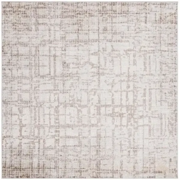 PALMA 340 Brown 6'-7' X 6'-7' Square Square Rug