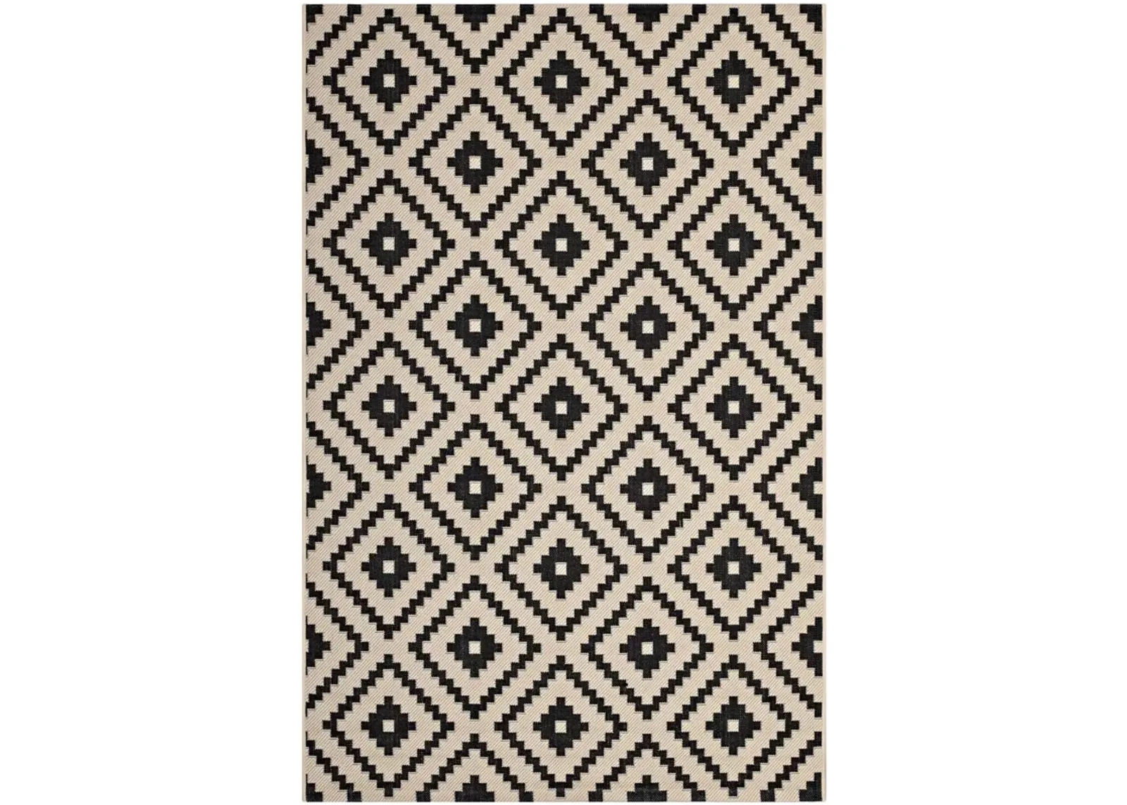 Perplex  Geometric Diamond Trellis 5x8 Indoor and Outdoor Area Rug