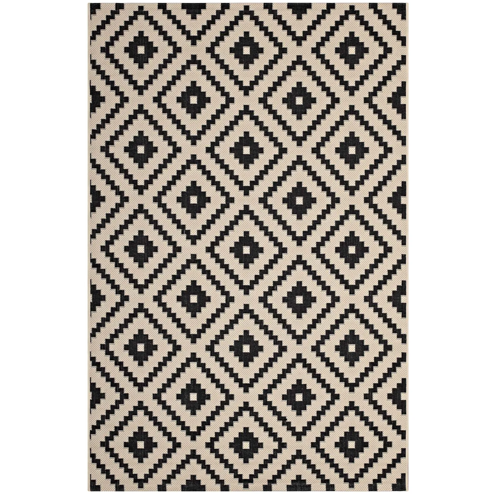 Perplex  Geometric Diamond Trellis 5x8 Indoor and Outdoor Area Rug