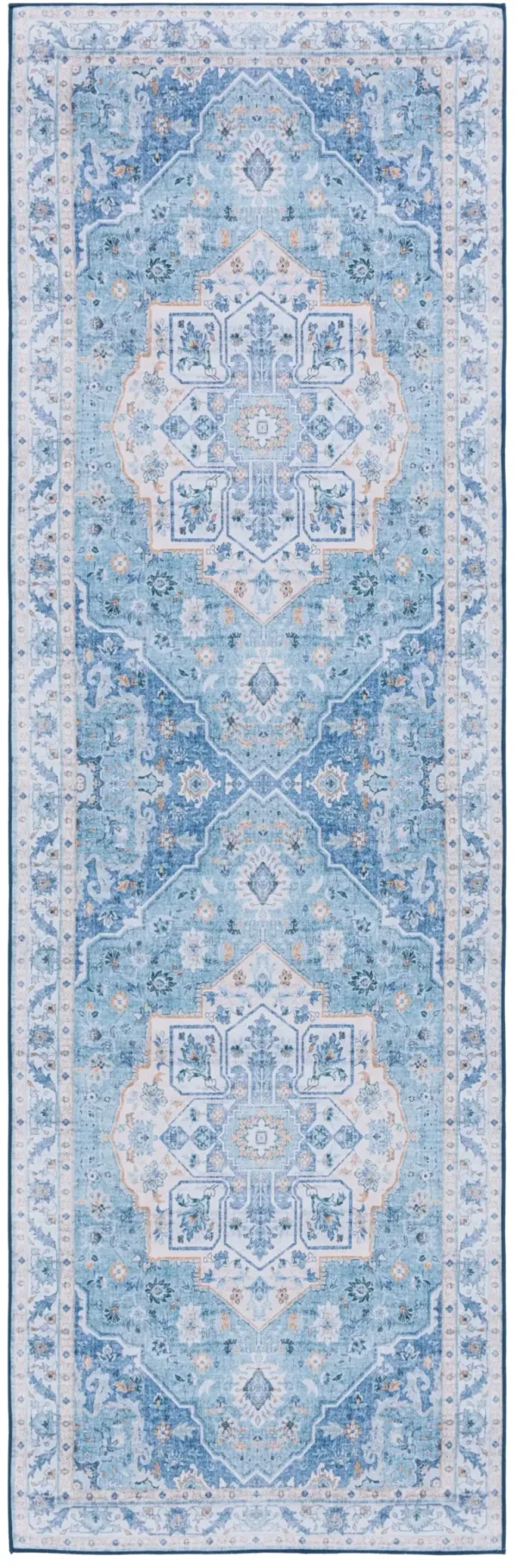 TUCSON 118 M/W S/R LIGHT BLUE  2'-6' x 6' Runner Rug