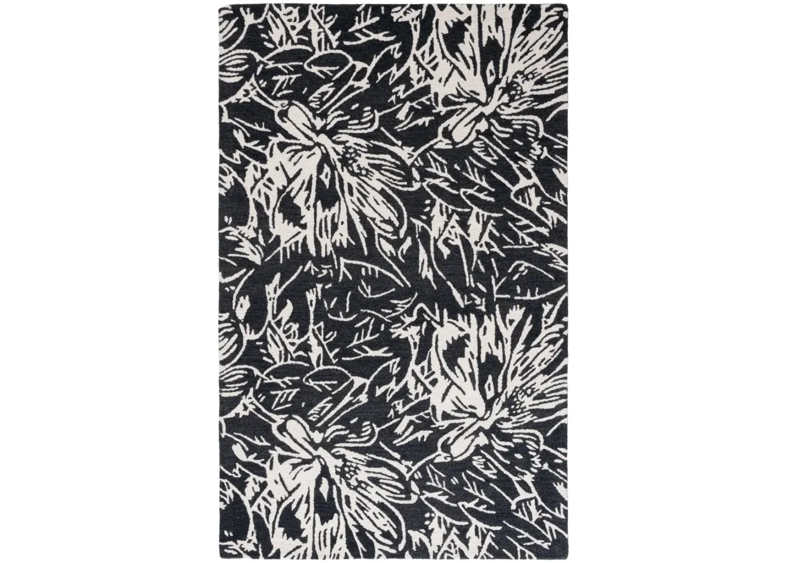 JARDIN 329 BLACK  4' x 6' Small Rectangle Rug