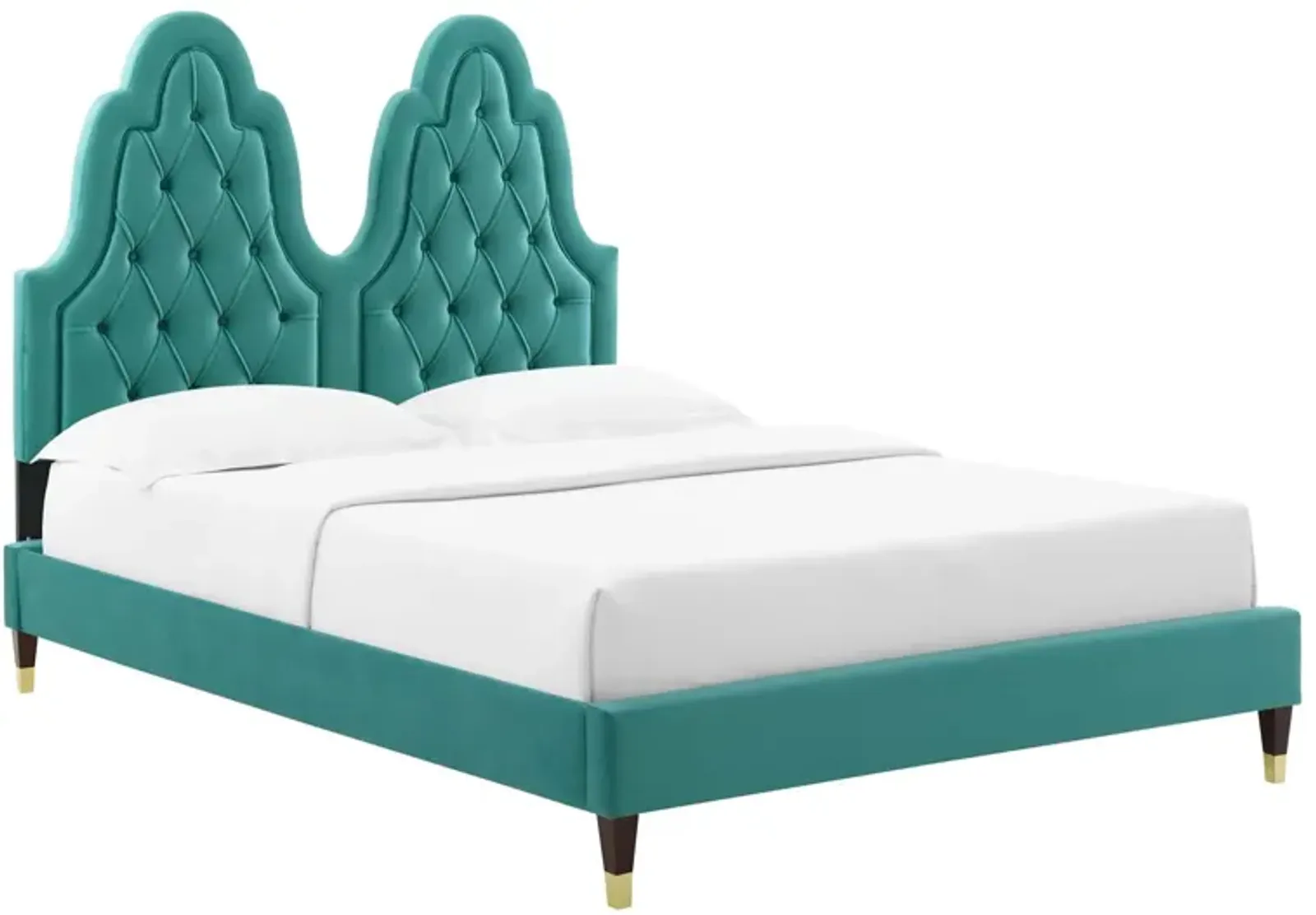 Alexandria Tufted Performance Velvet Twin Platform Bed