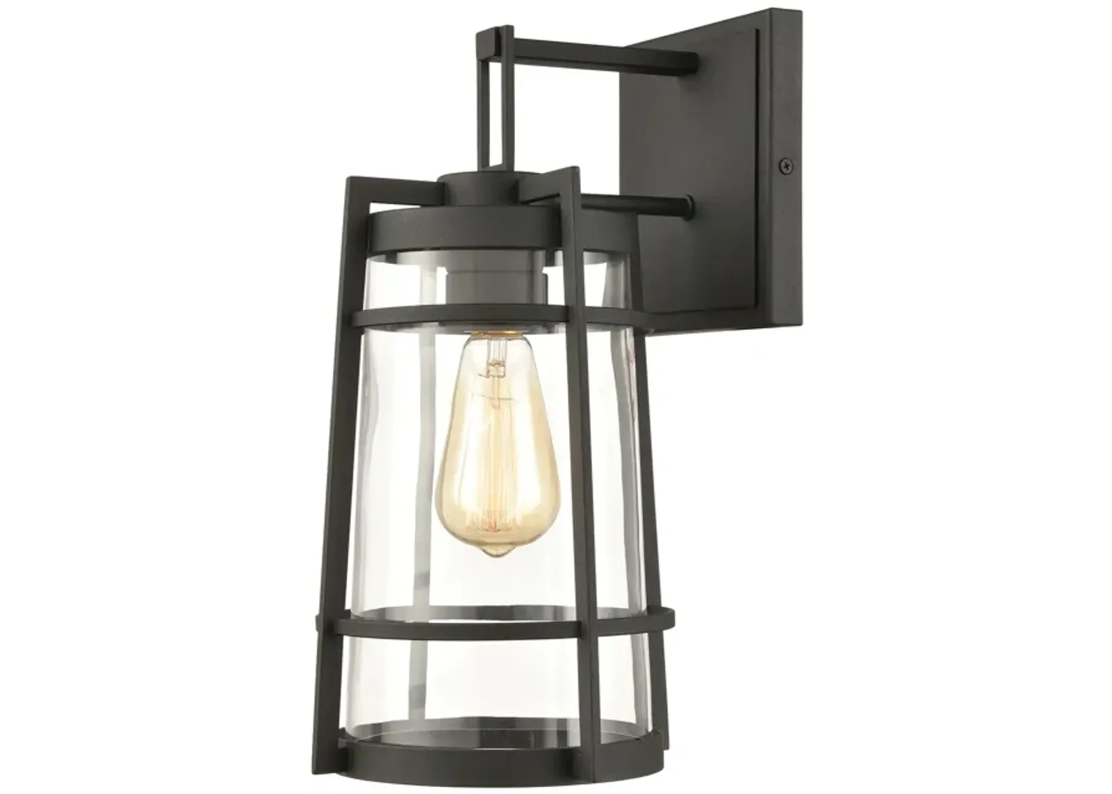 Crofton 15" High 1-Light Outdoor Sconce - Charcoal