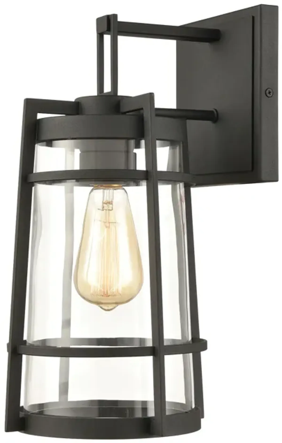 Crofton 15" High 1-Light Outdoor Sconce - Charcoal