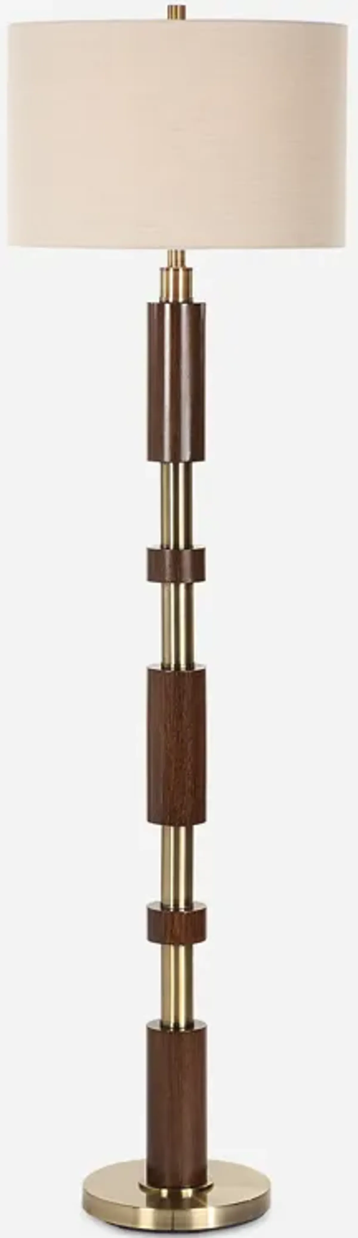 Stacked Wooden Floor Lamp