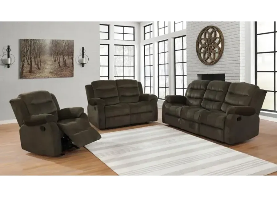 Rodman Upholstered Tufted Living Room Set Olive Brown