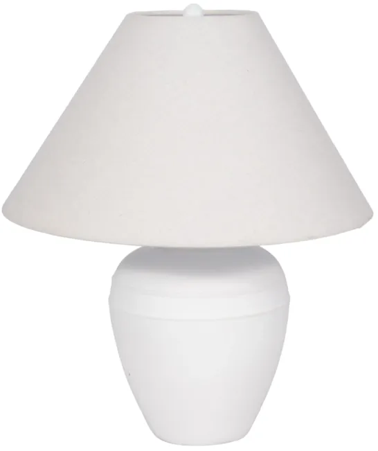 21" Textured Table Lamp Tapered Shade, White