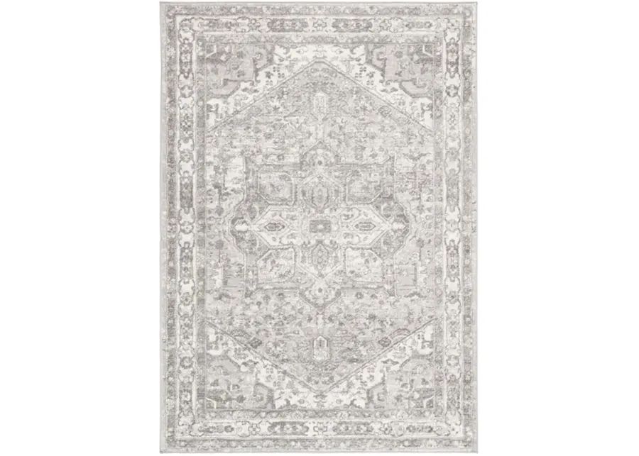 Brentwood 852 Cream / Grey 12' X 18' Oversized Rectangle Powerloomed Rug