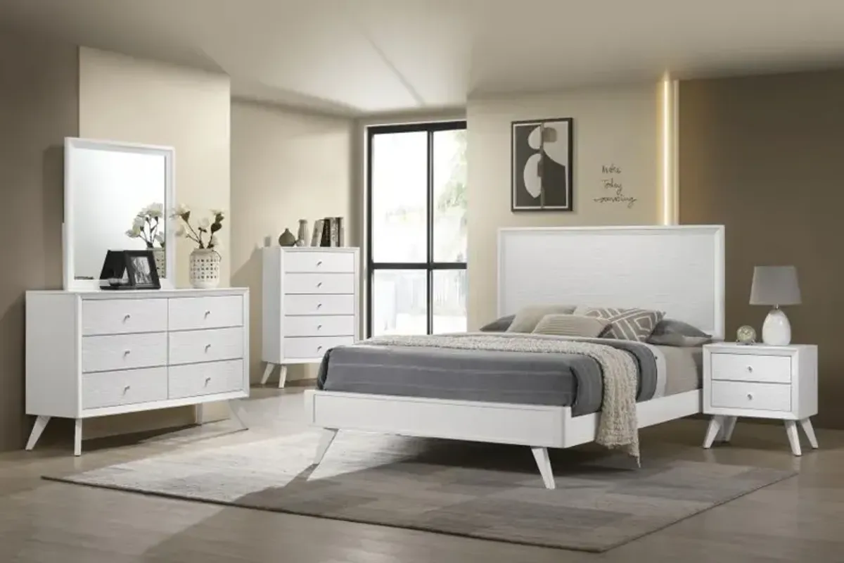 Janelle California King Panel Bed White