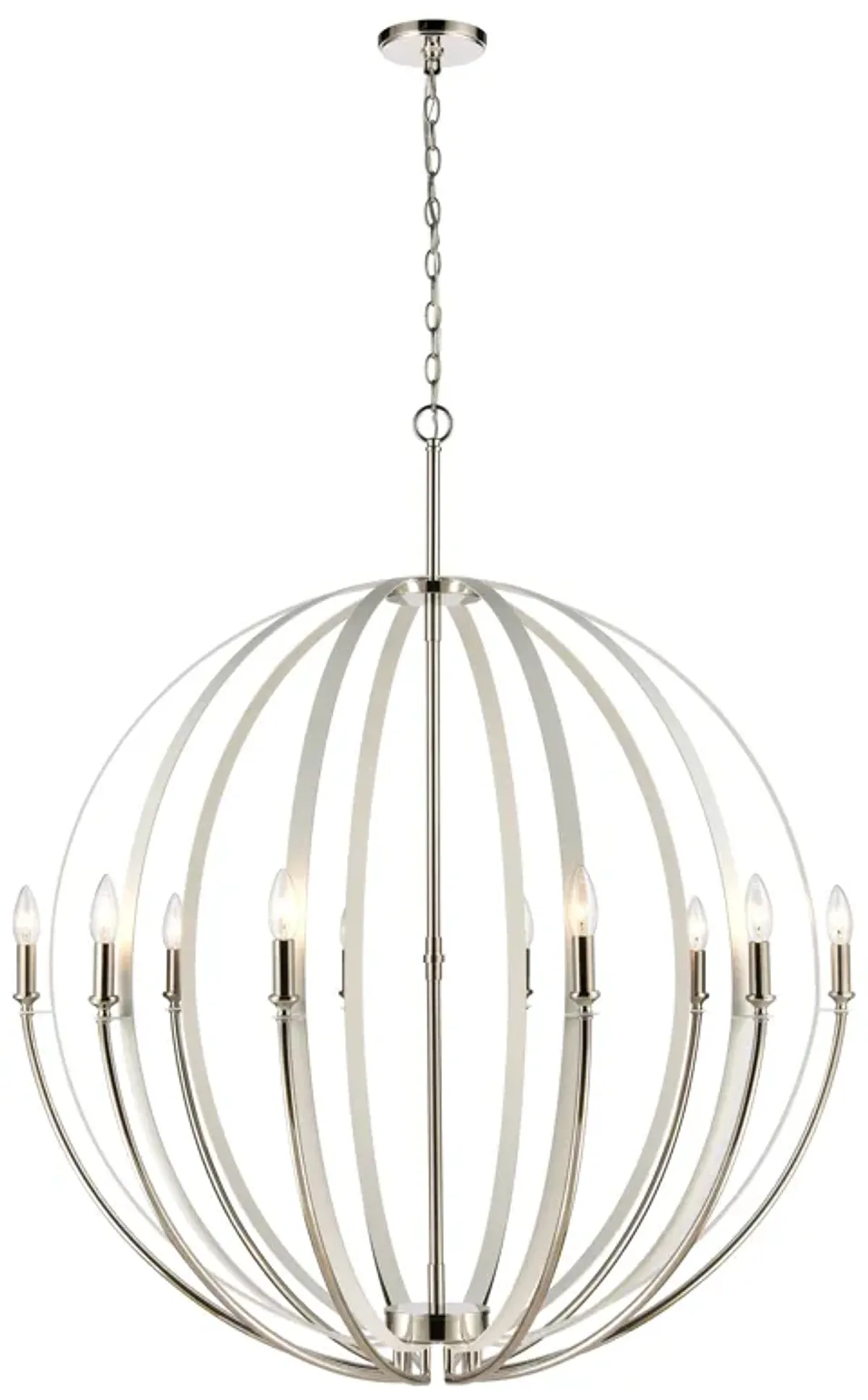 Rotunde 38" Wide 10-Light Chandelier - Matte White