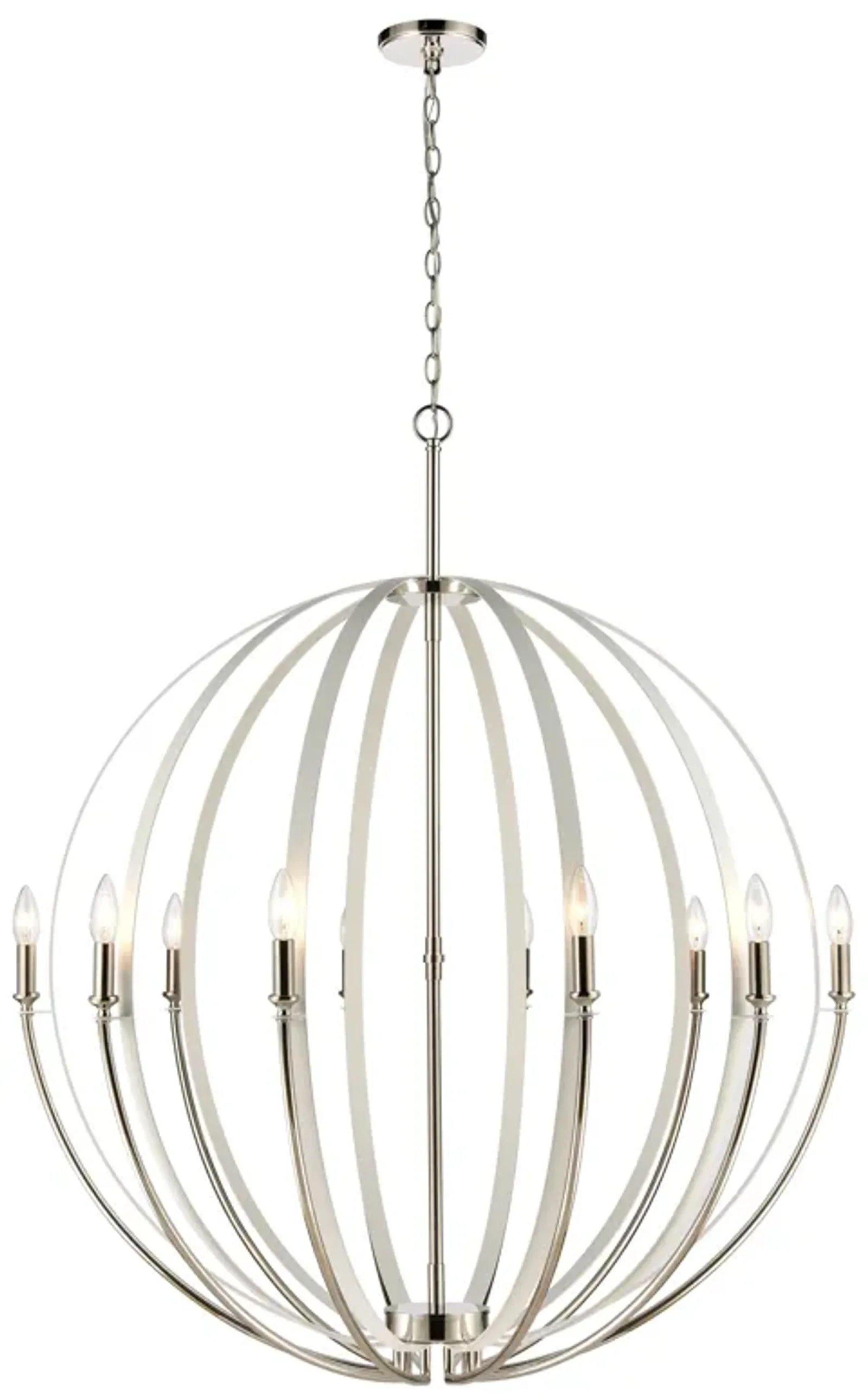 Rotunde 38" Wide 10-Light Chandelier - Matte White