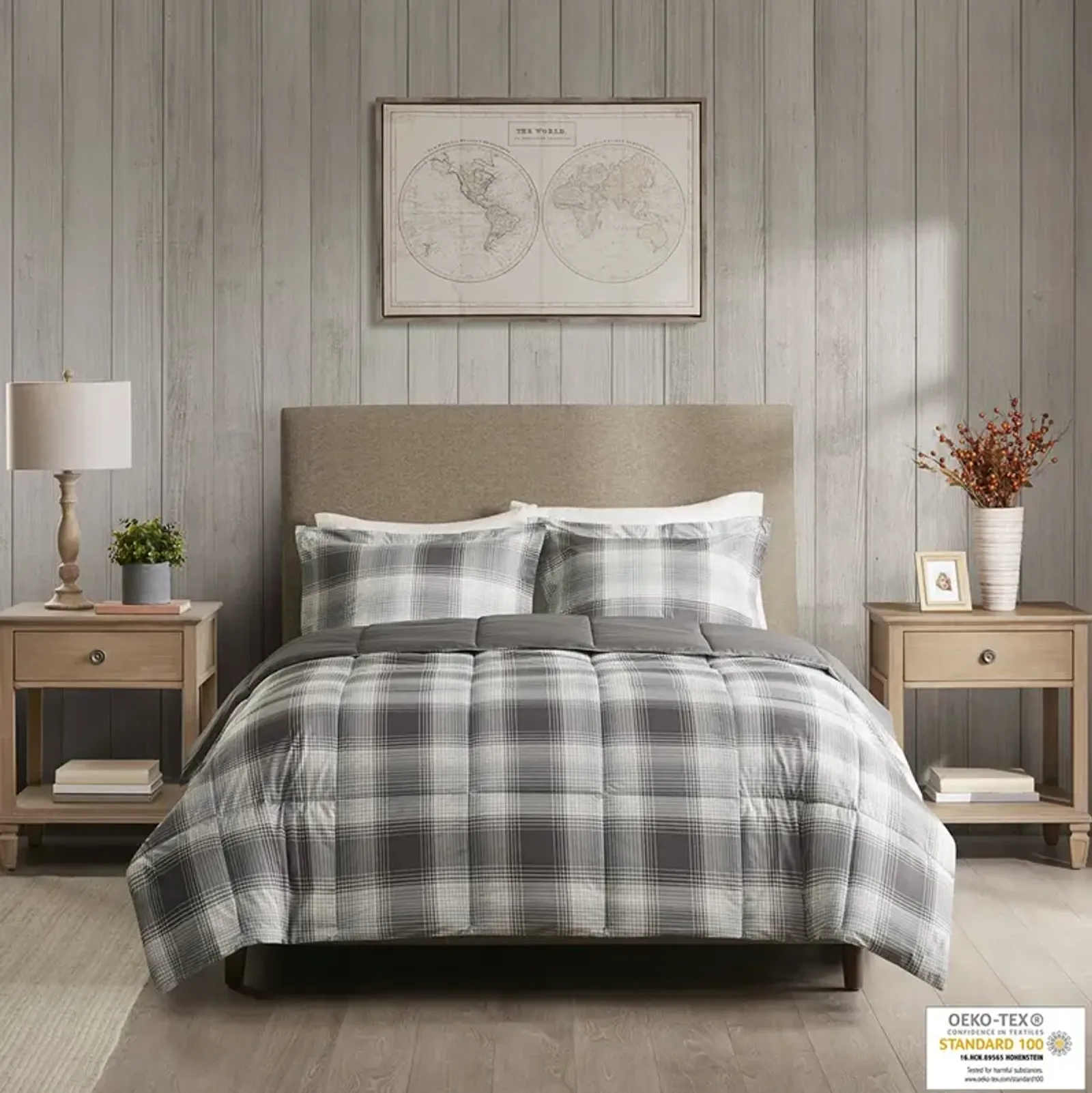 Woolrich Woodsman Grey Softspun Down Alternative Comforter Mini Set