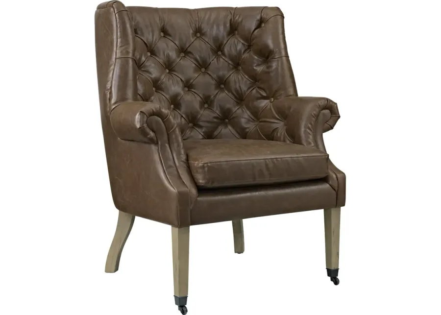 Chart Upholstered Vinyl Lounge Chair