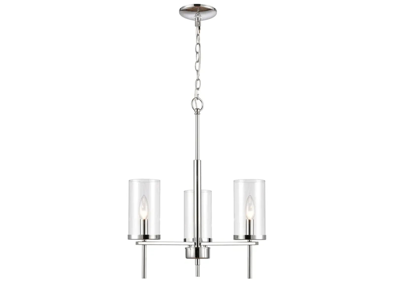 Oakland 19" Wide 3-Light Chandelier - Chrome