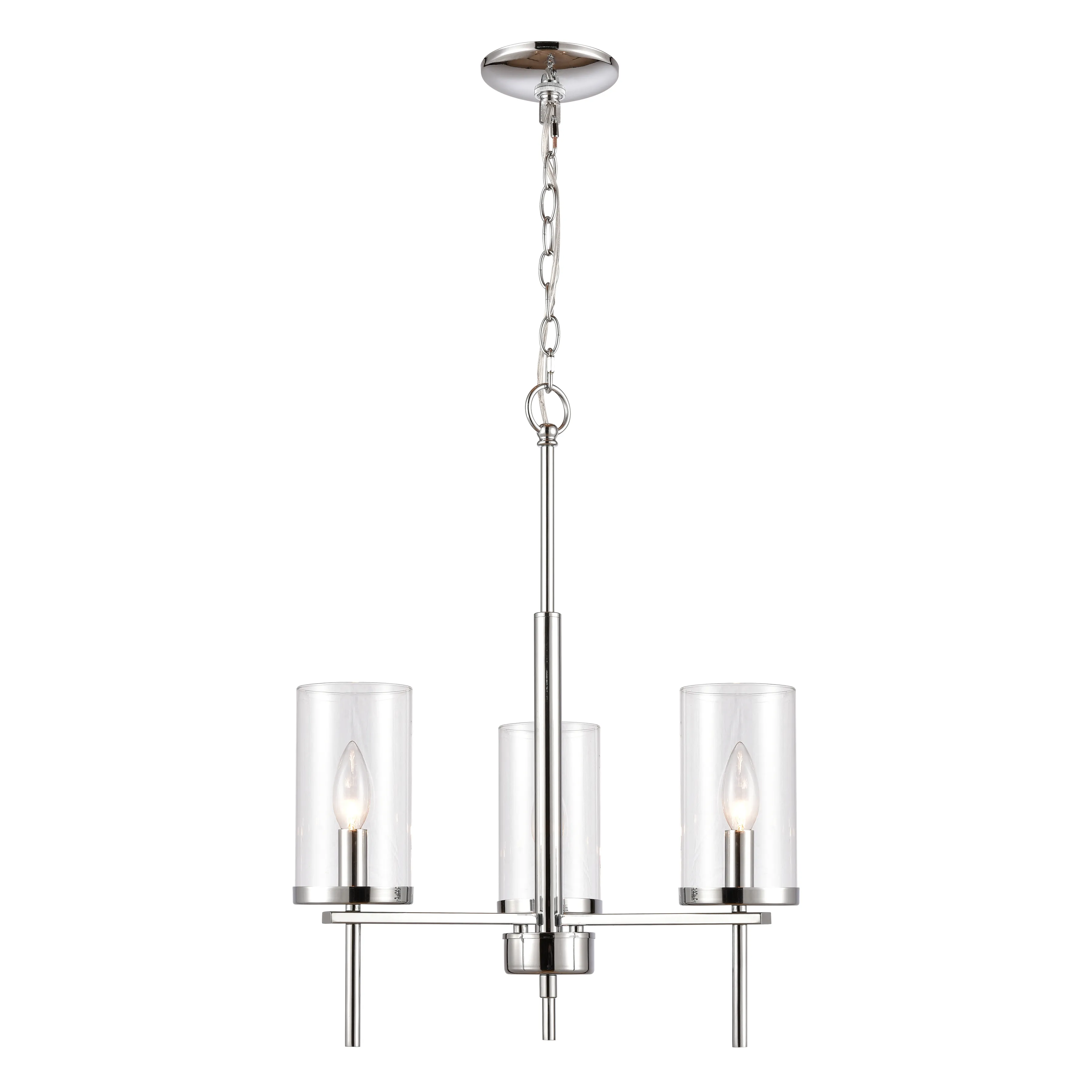 Oakland 19" Wide 3-Light Chandelier - Chrome