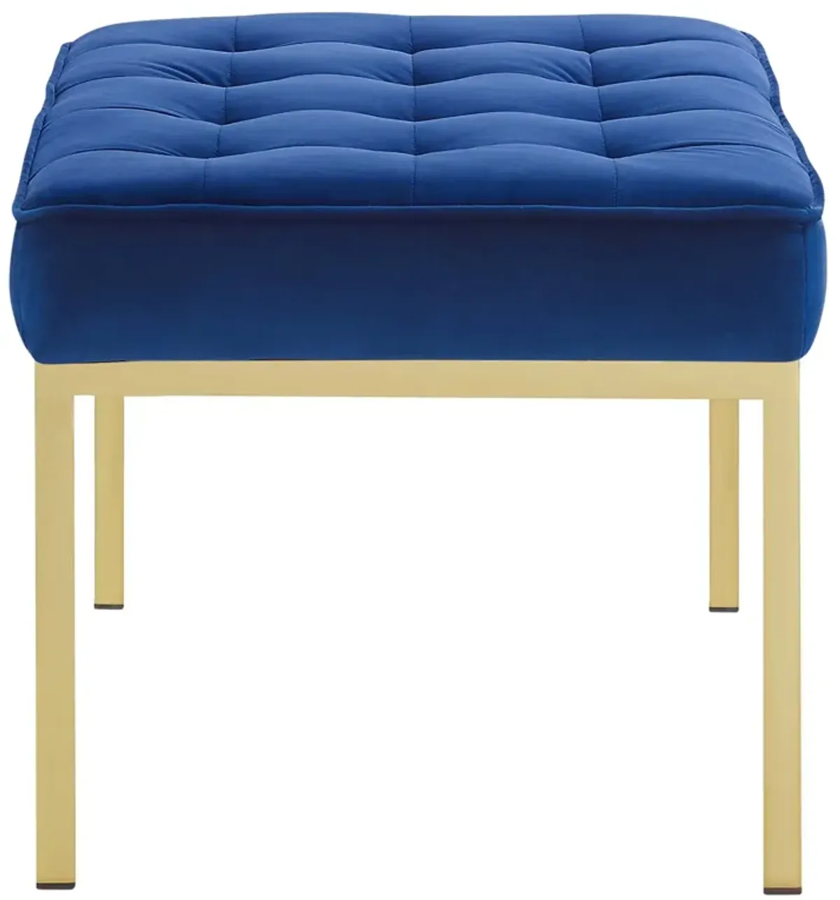 Loft Gold Stainless Steel Leg Medium Performance Velvet Bench