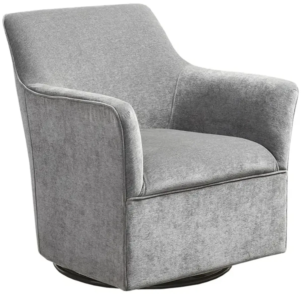 Madison Park Augustine Plain Grey Swivel Glider Chair