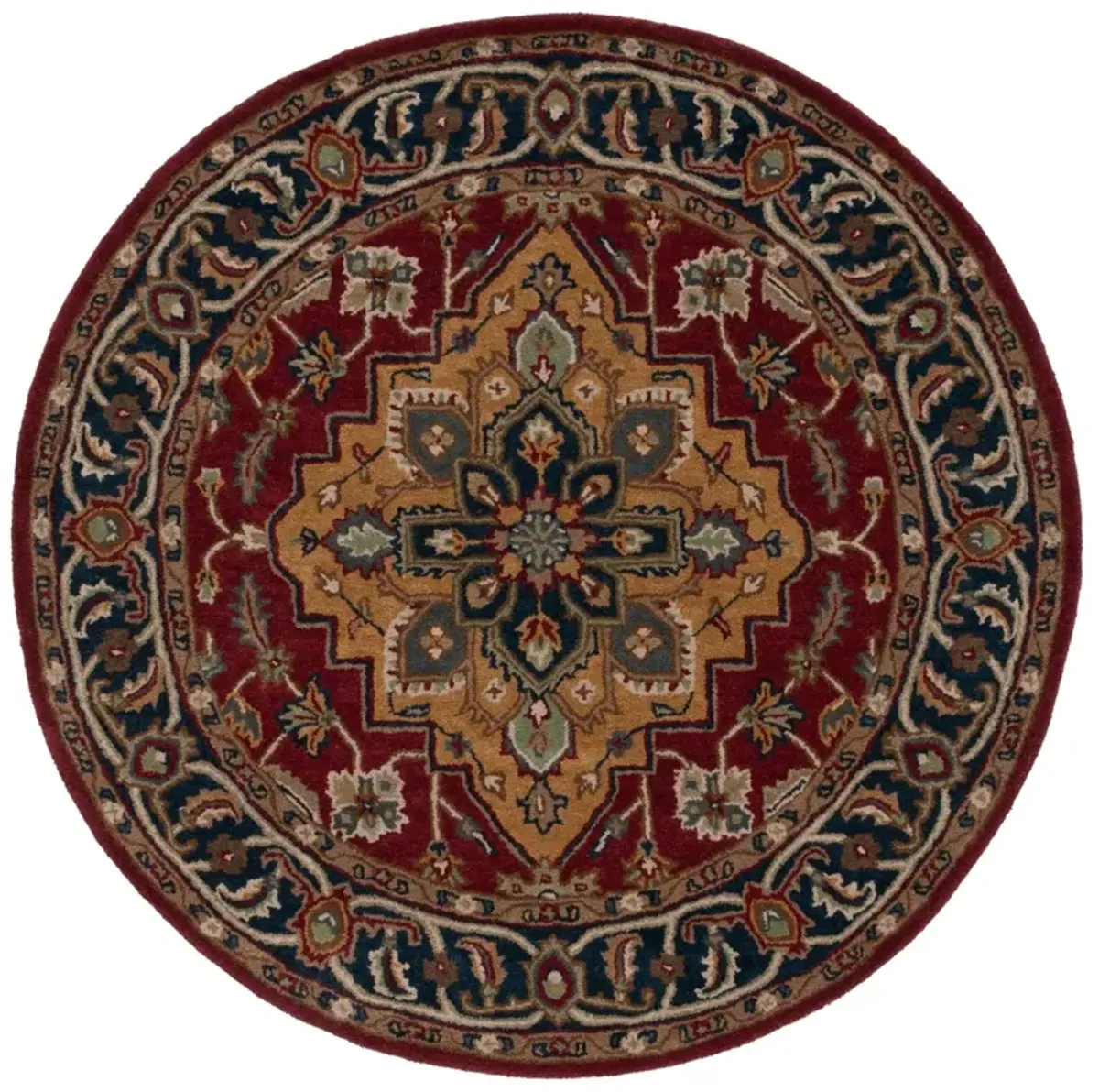 HERITAGE 225 RED  6' x 6' Round Round Rug