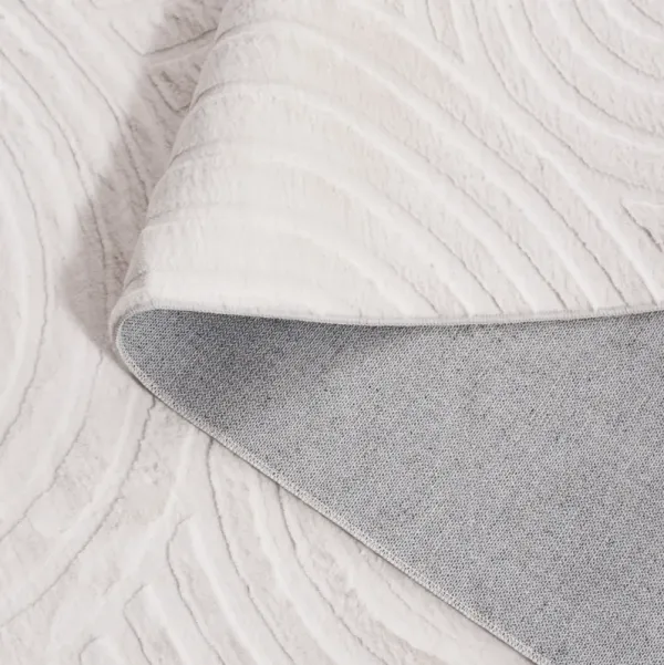 FAUX RABBIT FUR 881 IVORY 6' x 6' Square Square Rug