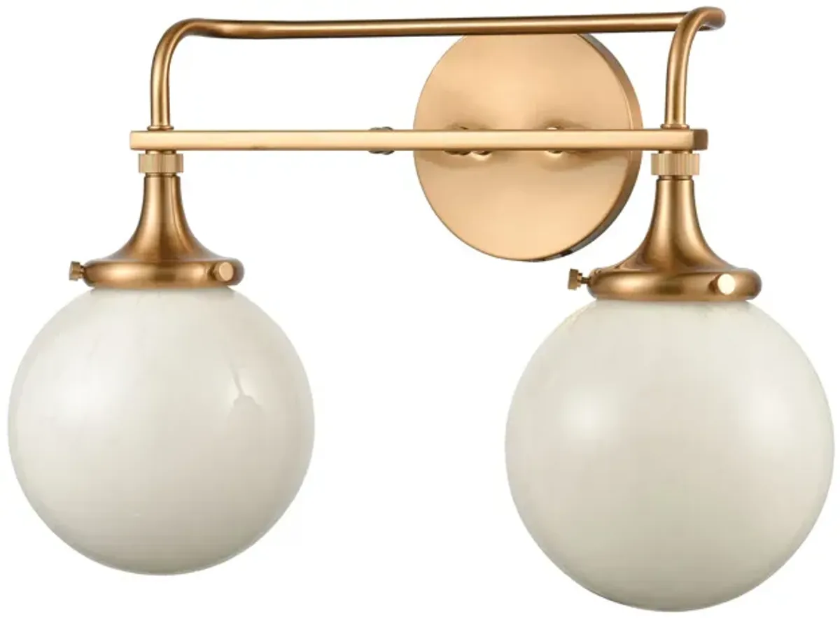 Beverly Hills 17" Wide 2-Light Vanity Light - Satin Brass