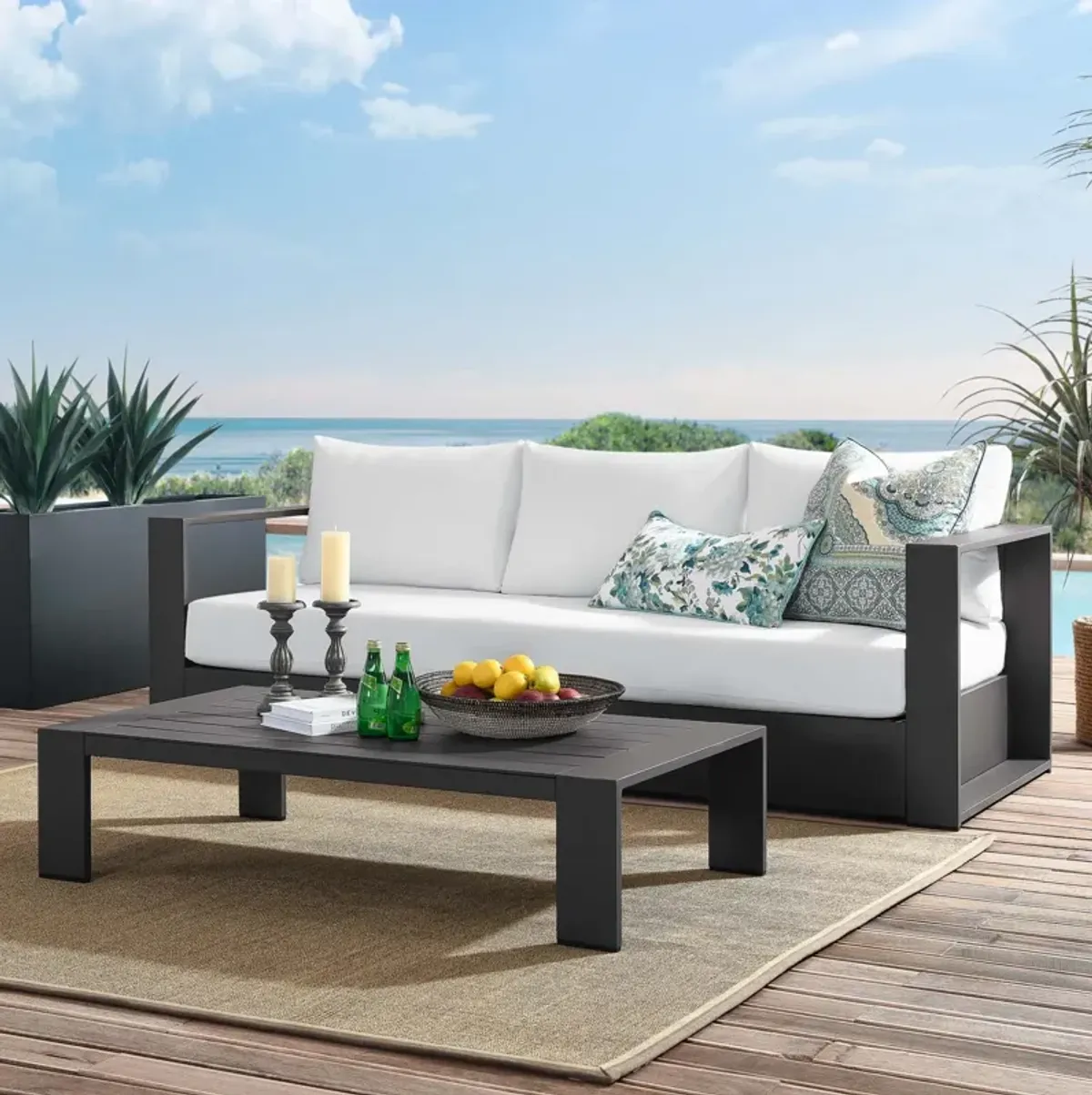 Tahoe Outdoor Patio Powder-Coated Aluminum 2-Piece Set