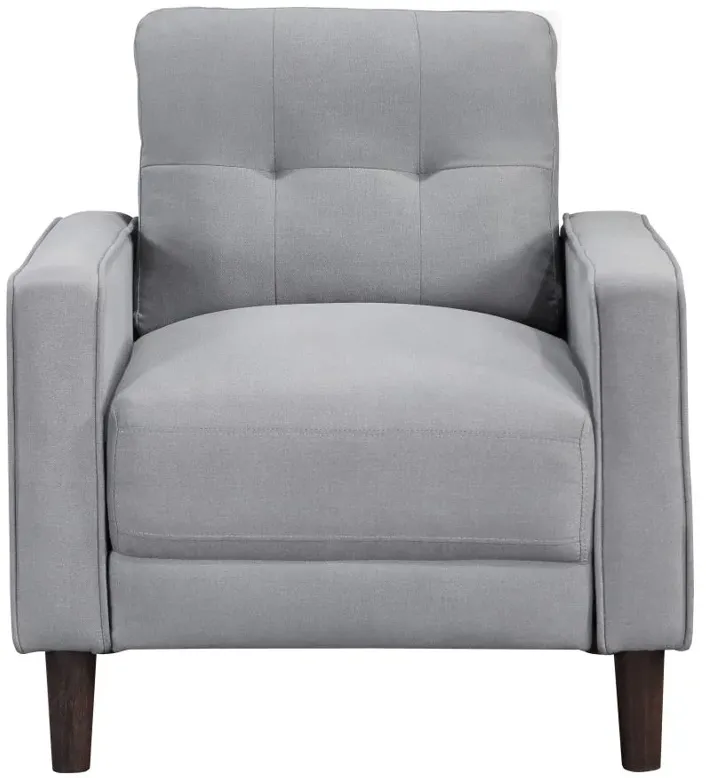 Bowen Upholstered Track Arms Tufted Chair Grey