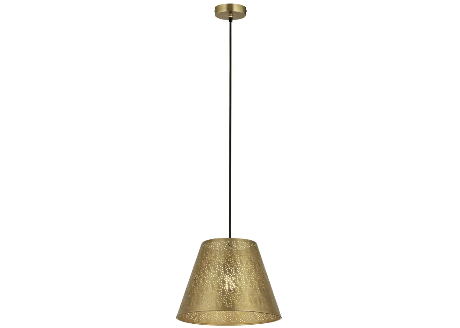 Hargen 15" Wide 1-Light Pendant - Antique Brass