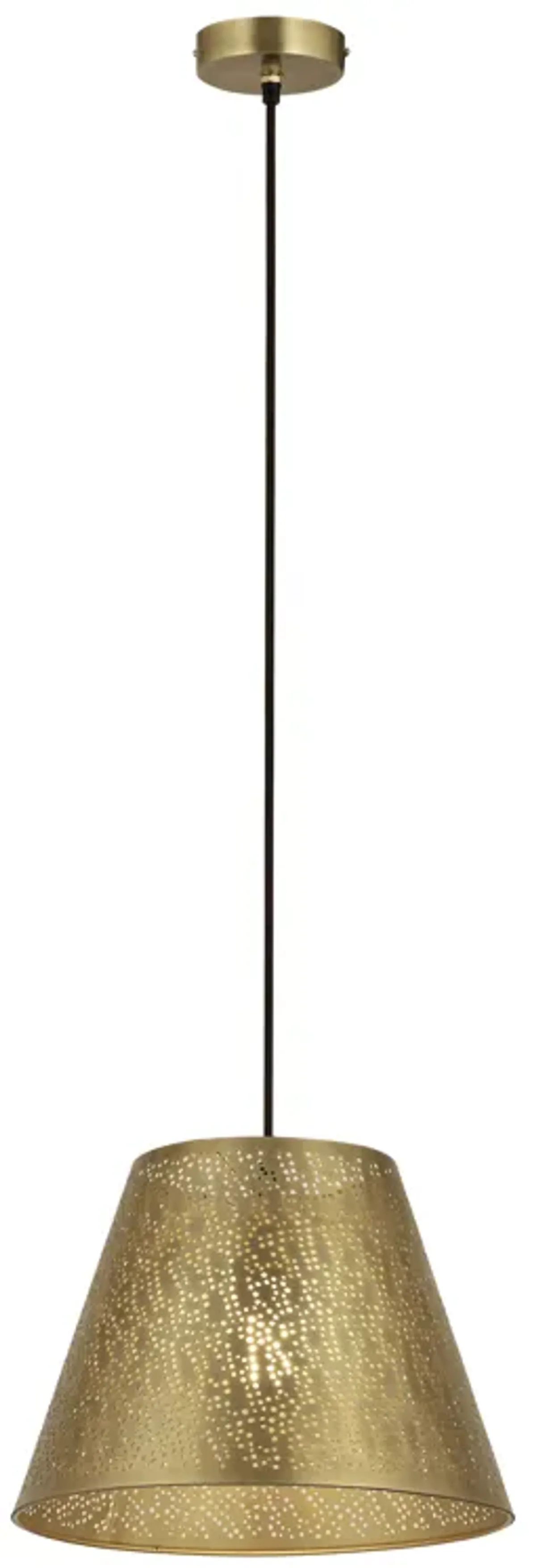 Hargen 15" Wide 1-Light Pendant - Antique Brass